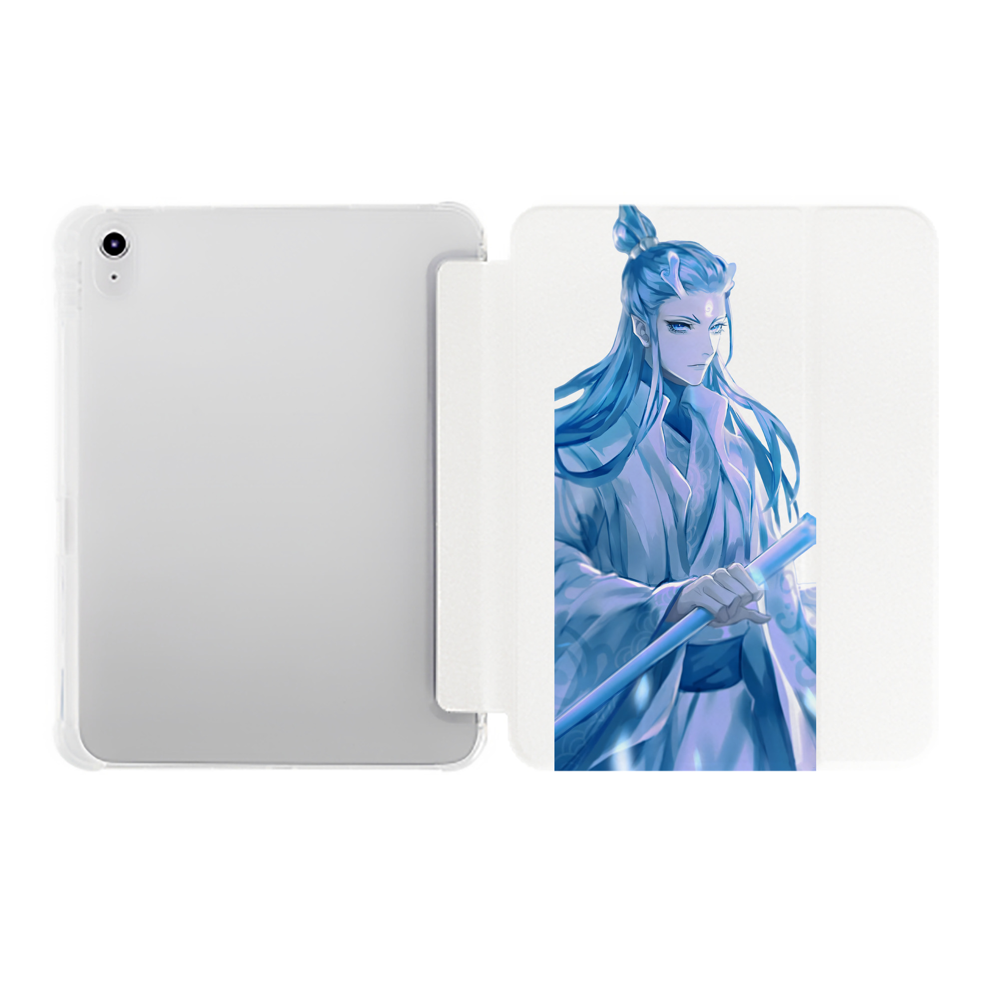（画像用） Ne Zha 2 ナタ 魔童の大暴れ IPad ケース ペン収納付き 三つ折りスタンド PUレザー×シリコン 対応機種9.5/10.5/10.9インチ